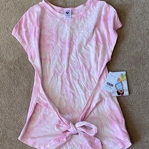Bruna - Limeapple pink tie dye bow top  size 14/16